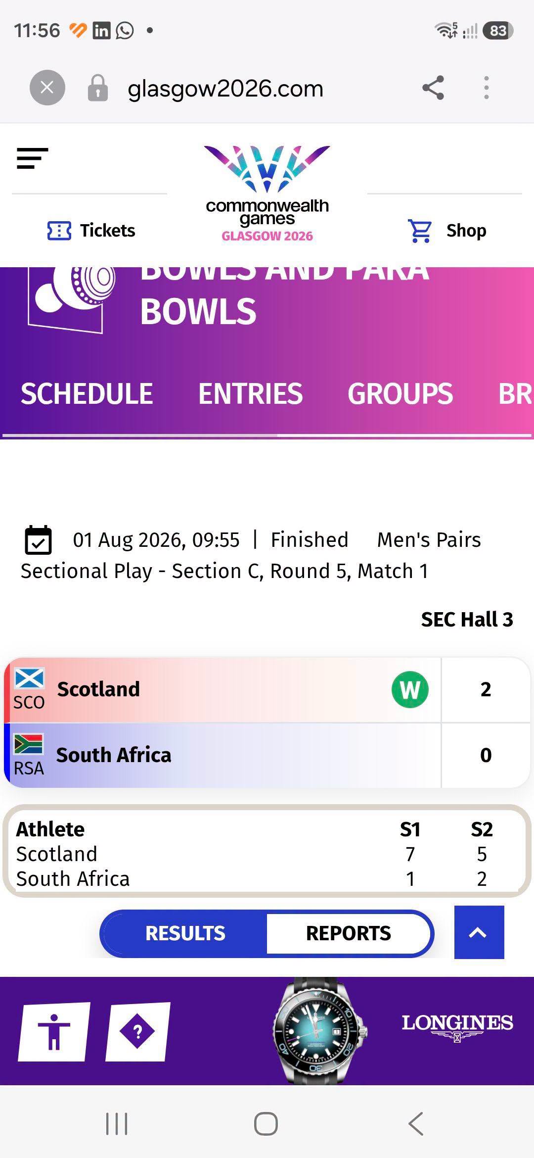 Men’s Pairs | Final Round Of Sectional Play The Final Round Of Sectional Play...