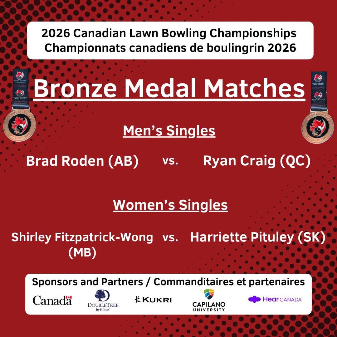 The Bronze Medal Matches At The 2026 Canadian Lawn Bowling Championships Are Ab...