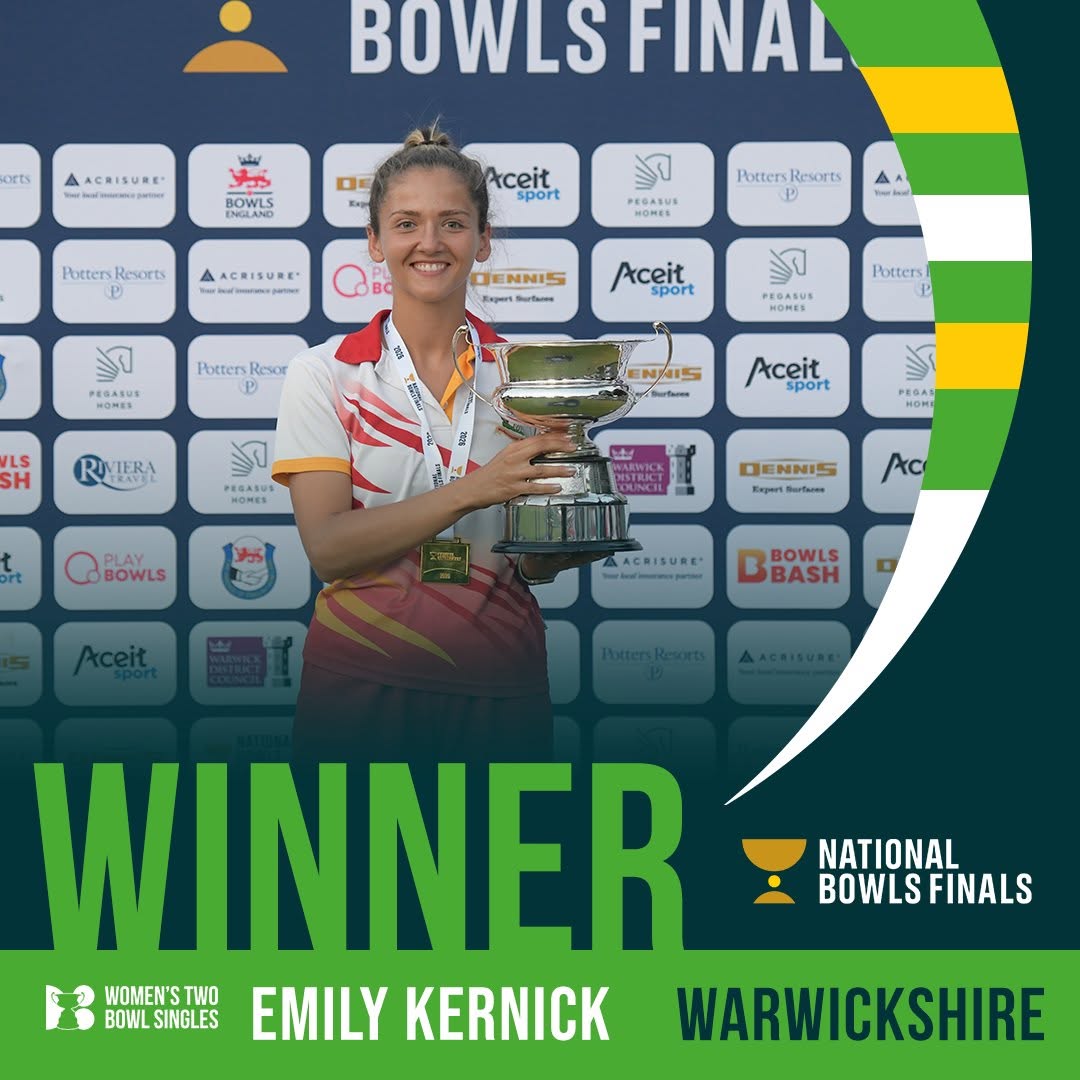 Women's Two Bowl Singles Champion Congratulations, Emily Kernick, Warwickshir...