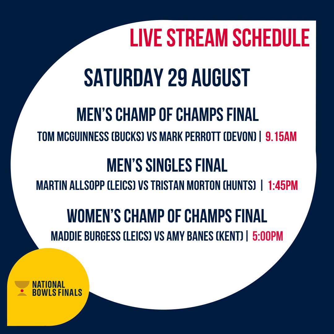 We Have A Bumper Line Up For Our Final Day Of Streaming... Three Finals For You...
