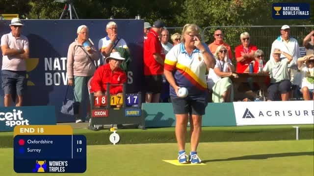 What A Final Bowl From Debbie Souter Holding One For An Extra End And Produces...