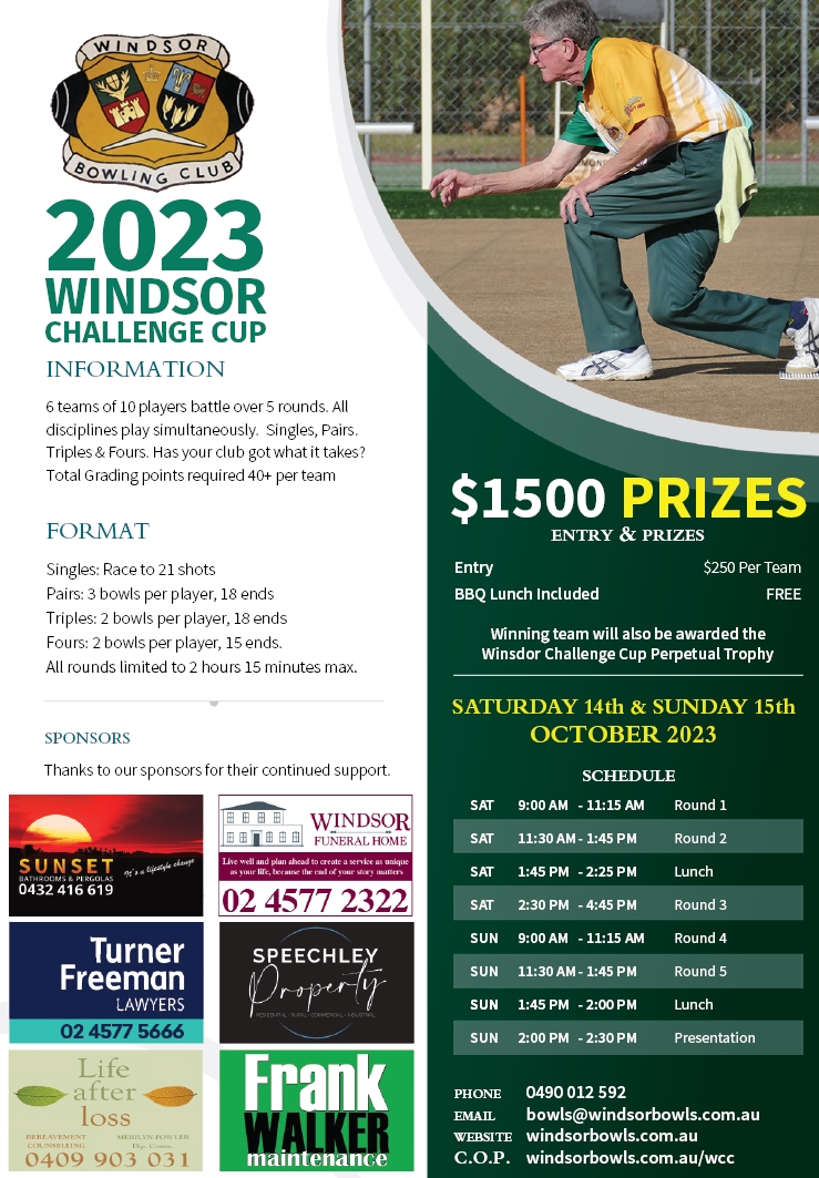 2023 Windsor Challenge Cup flyer