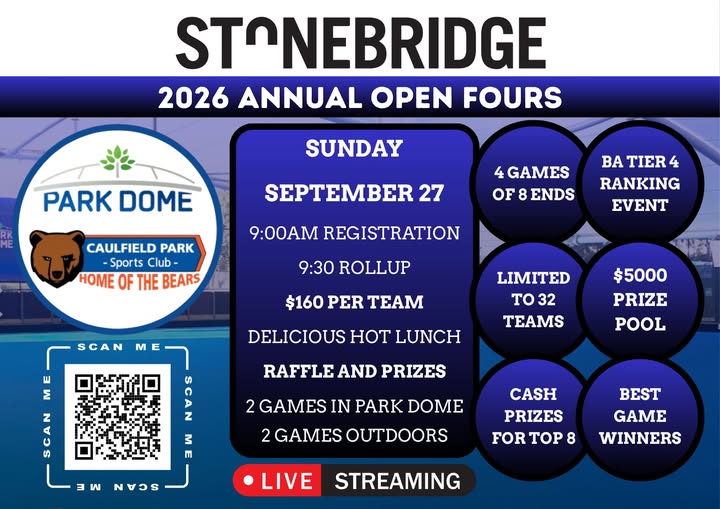 Stonebridge 2026 Annual Open Fours
