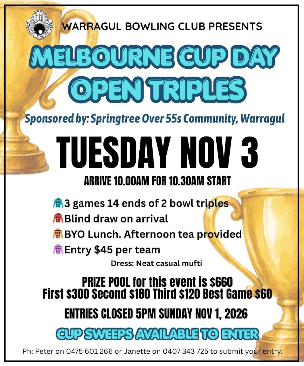 Melbourne Cup Day Open Triples