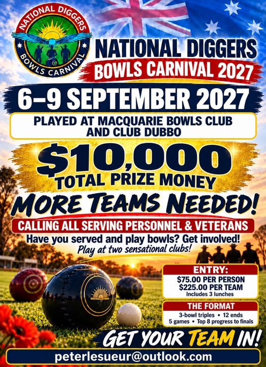 National Diggers Bowls Carnival 2027