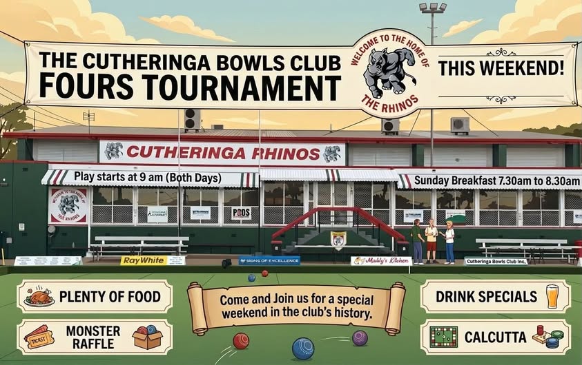 The Cutheringa Bowls Club Fours Tournament flyer