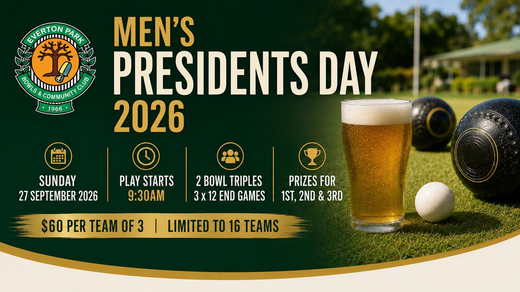 Men’s Presidents Day 2026 flyer