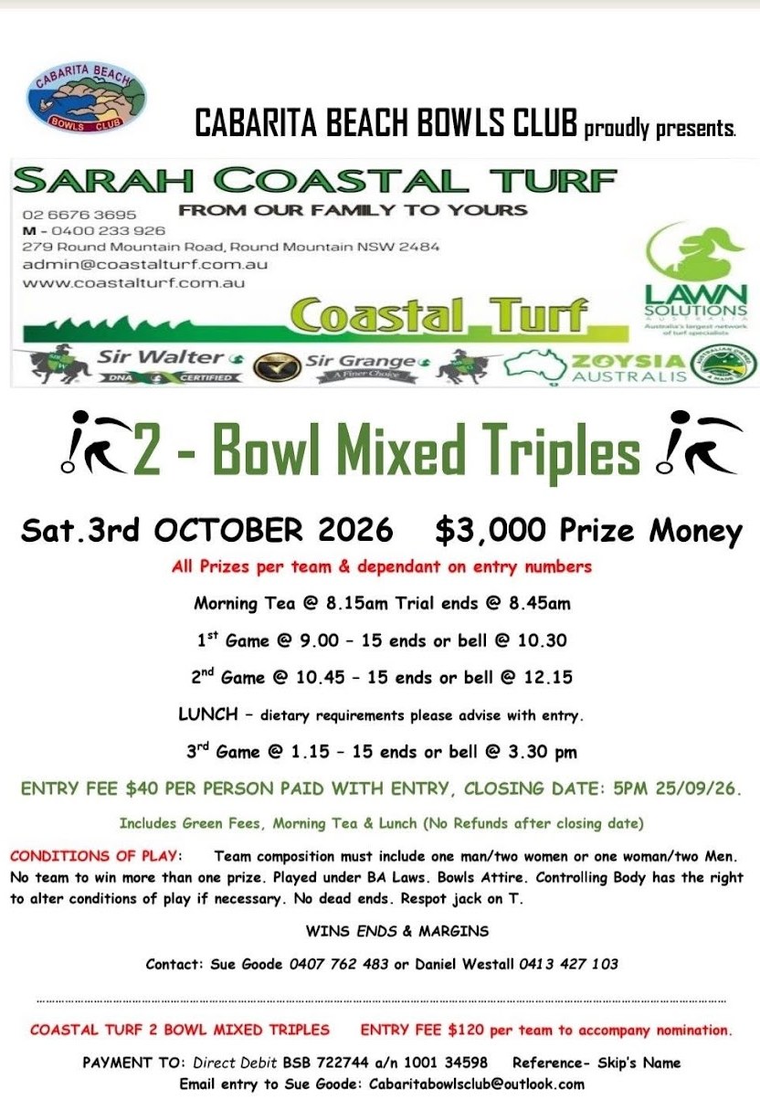 2 – Bowl Mixed Triples