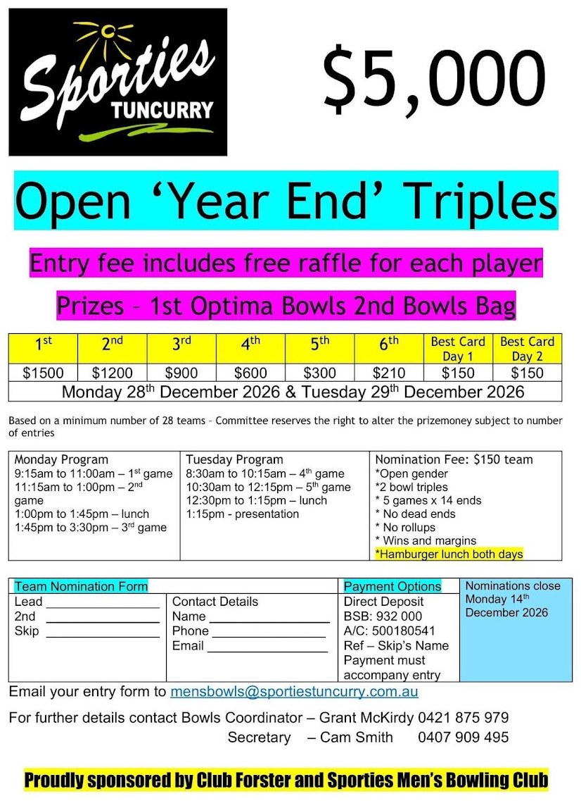 Open ‘Year End’ Triples