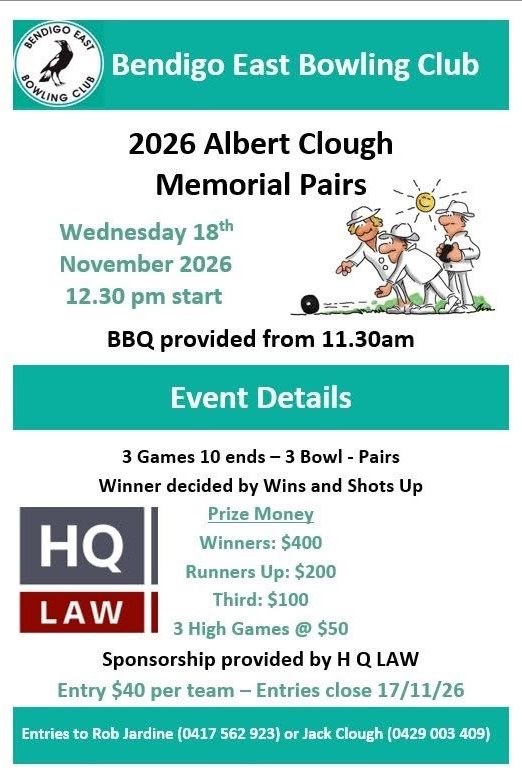 2026 Albert Clough Memorial Pairs
