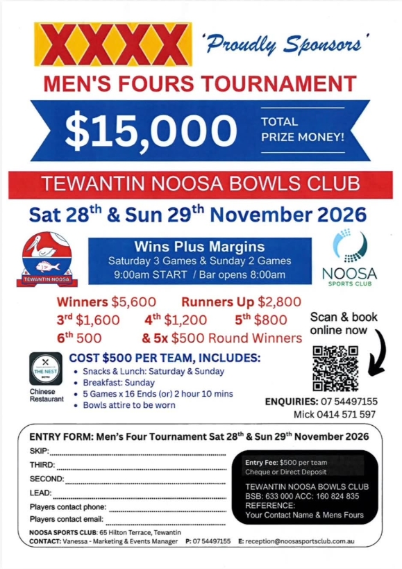 Men’s Fours Tournament