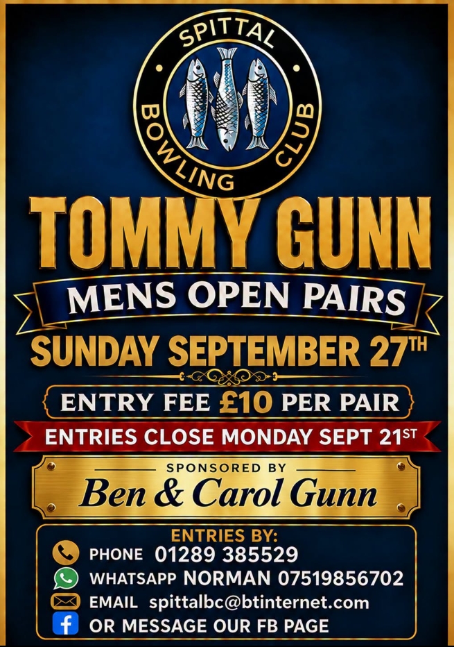 Tommy Gunn Mens Open Pairs flyer