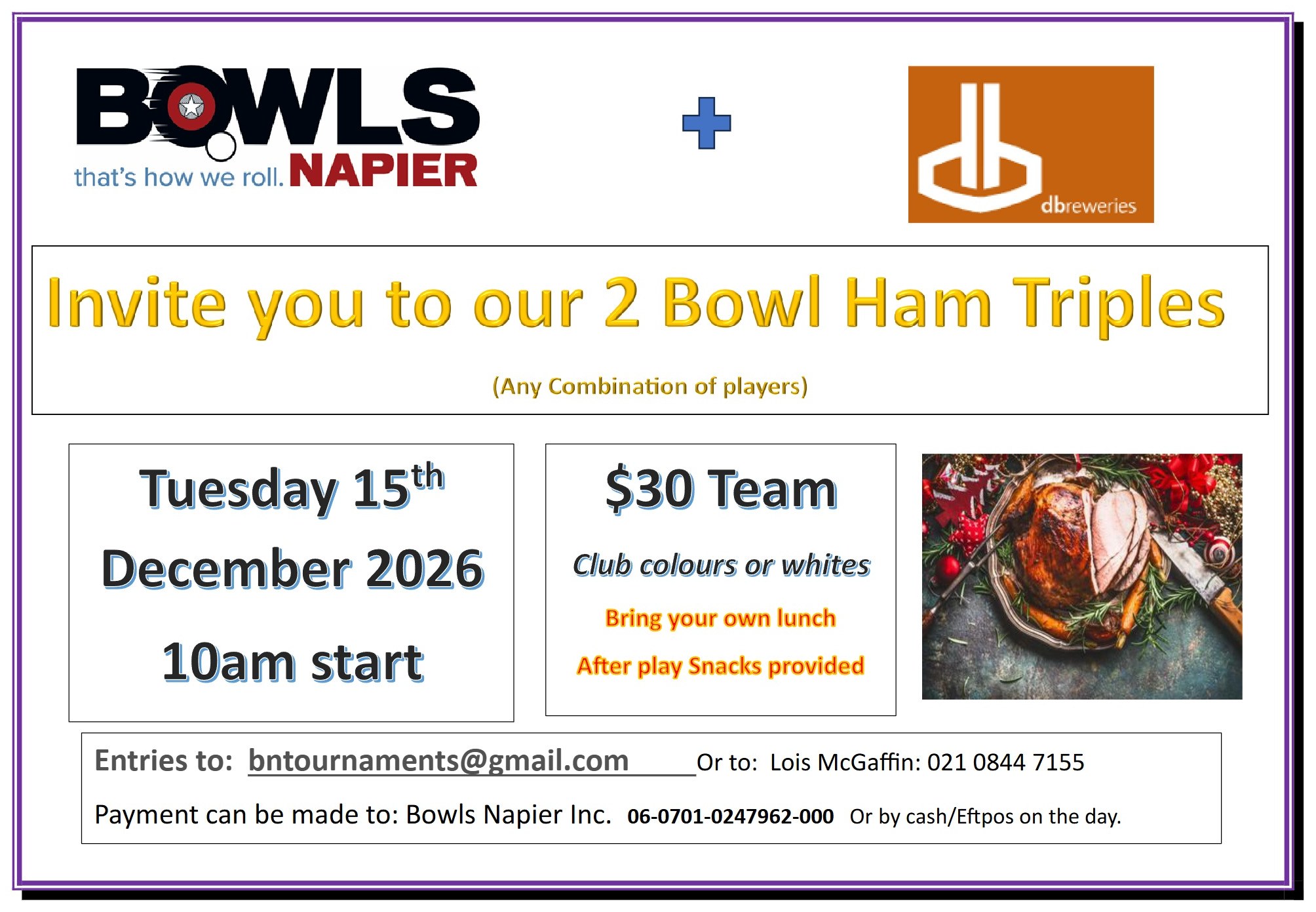 2 Bowl Ham Triples