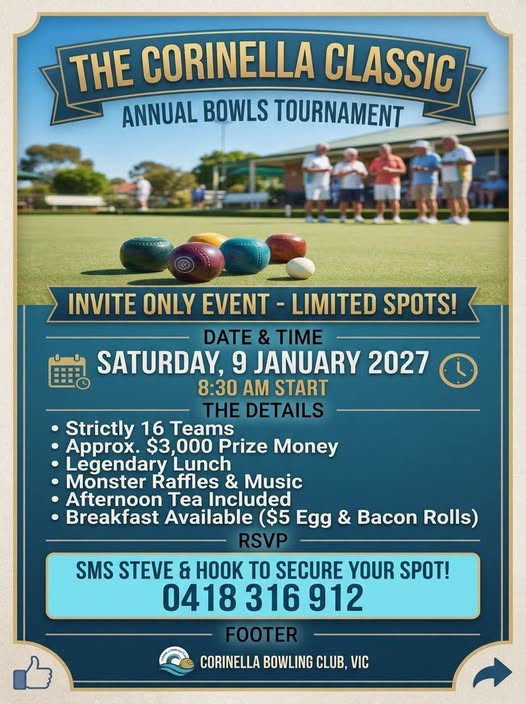 The Corinella Classic Annual Bowls Tournament