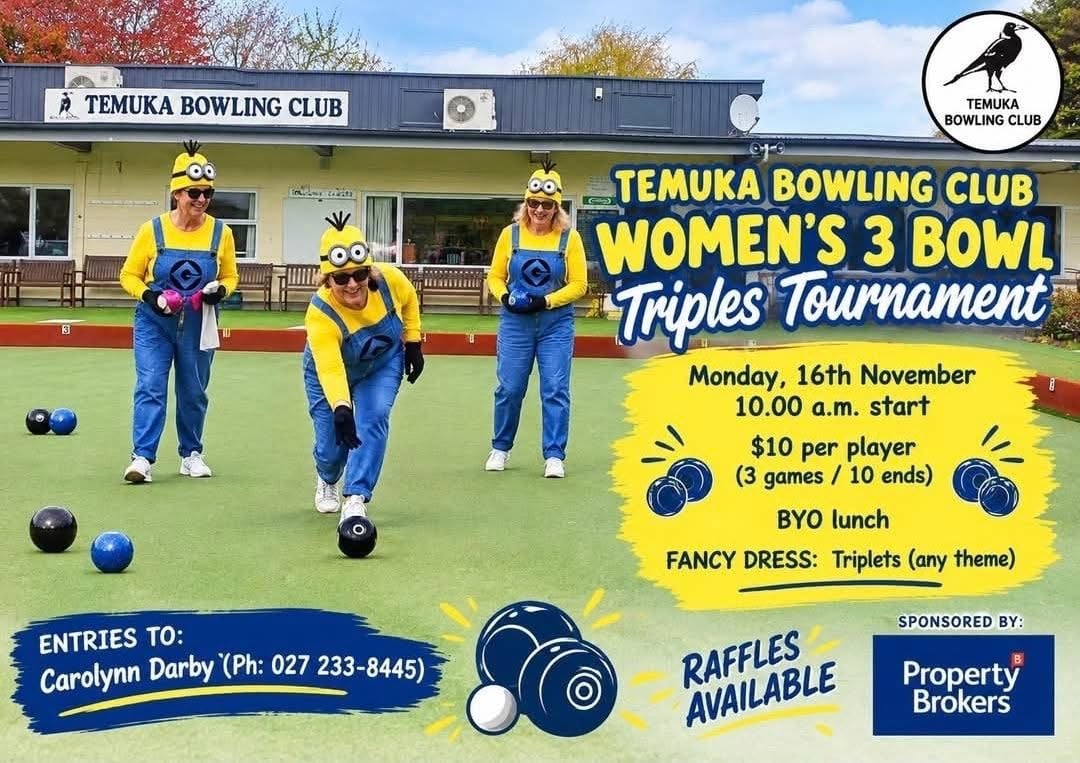 Temuka Bowling Club Women’s 3 Bowl Triples Tournament