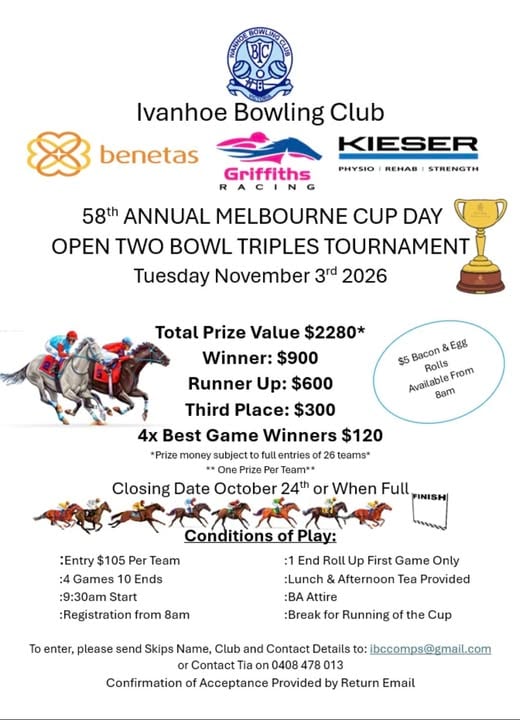 58th Annual Melbourne Cup Day Tournament