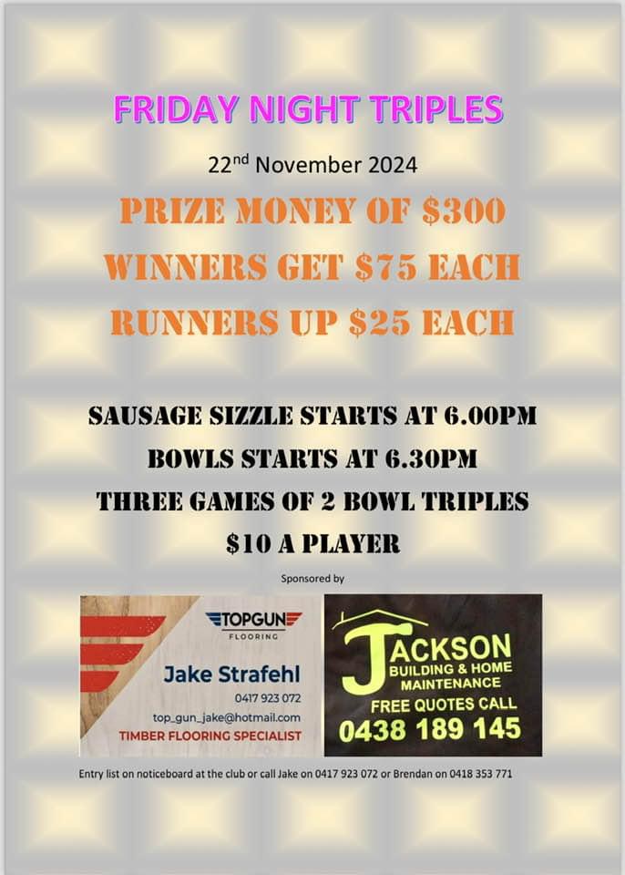 Friday Night Triples flyer