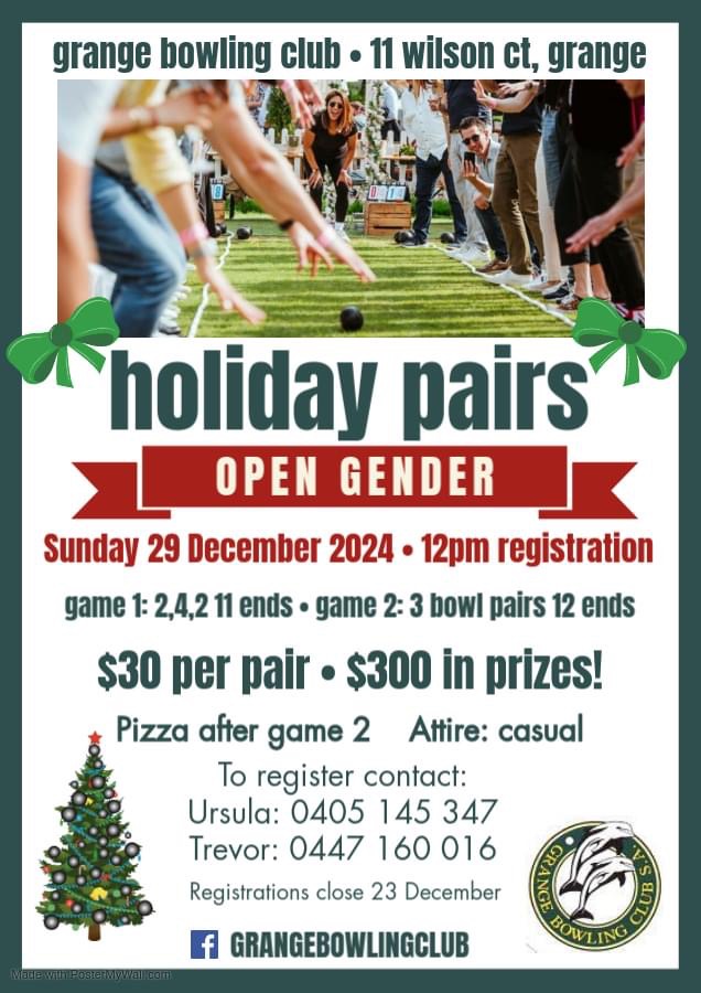 Holiday Pairs flyer