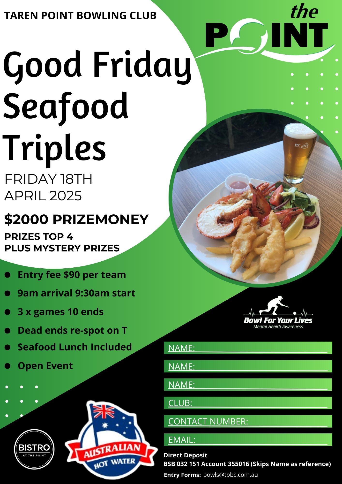 Good Friday Seafood Triples flyer