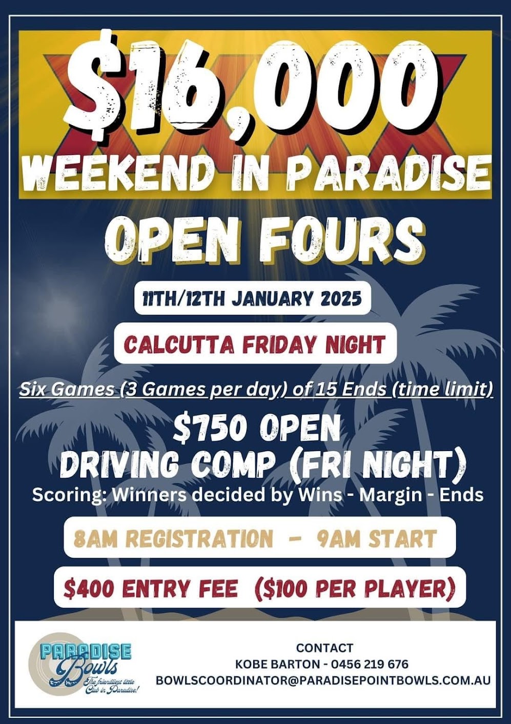 $16000 Weekend In Paradise flyer