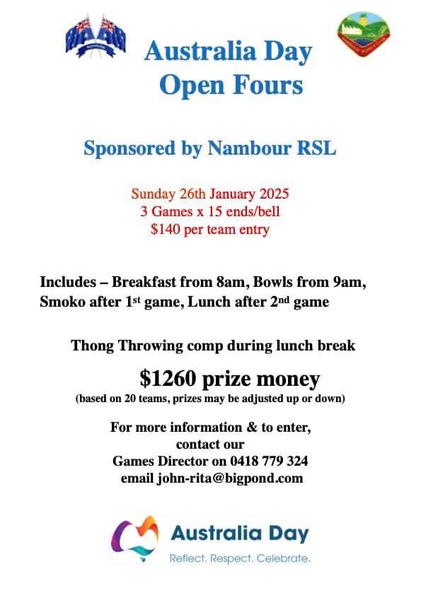 Australia Day Open Fours