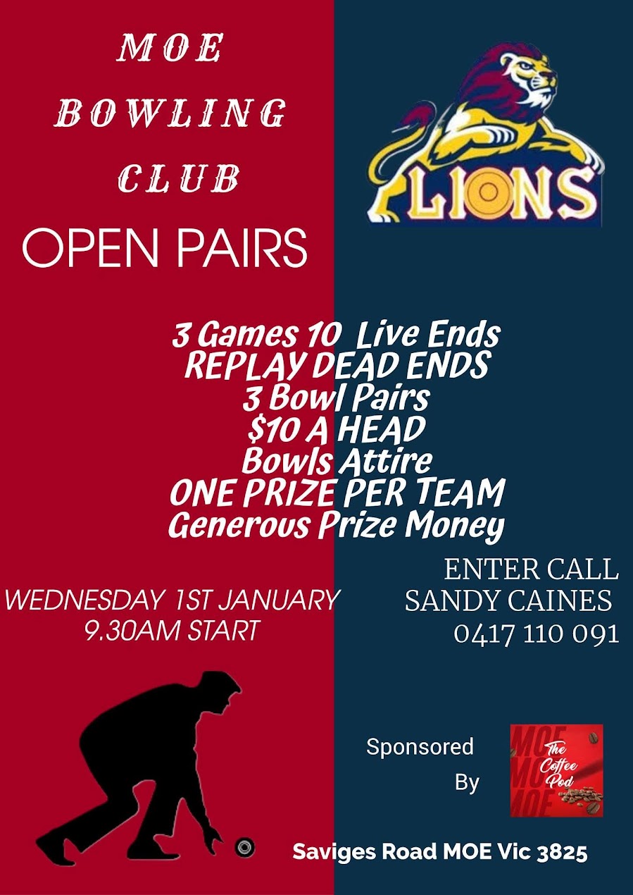 Moe Open Pairs flyer