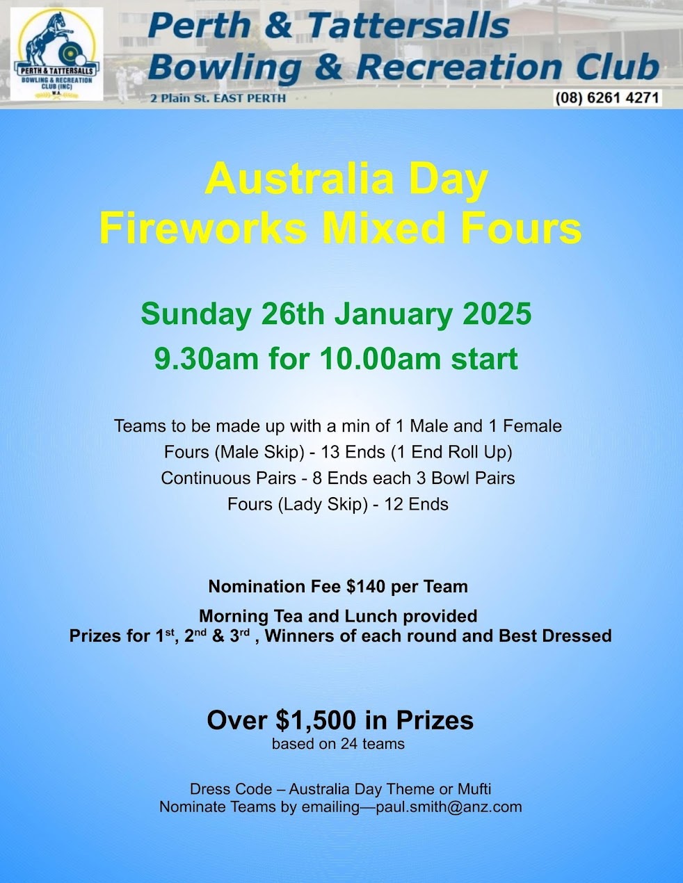 Fireworks Mixed Fours flyer