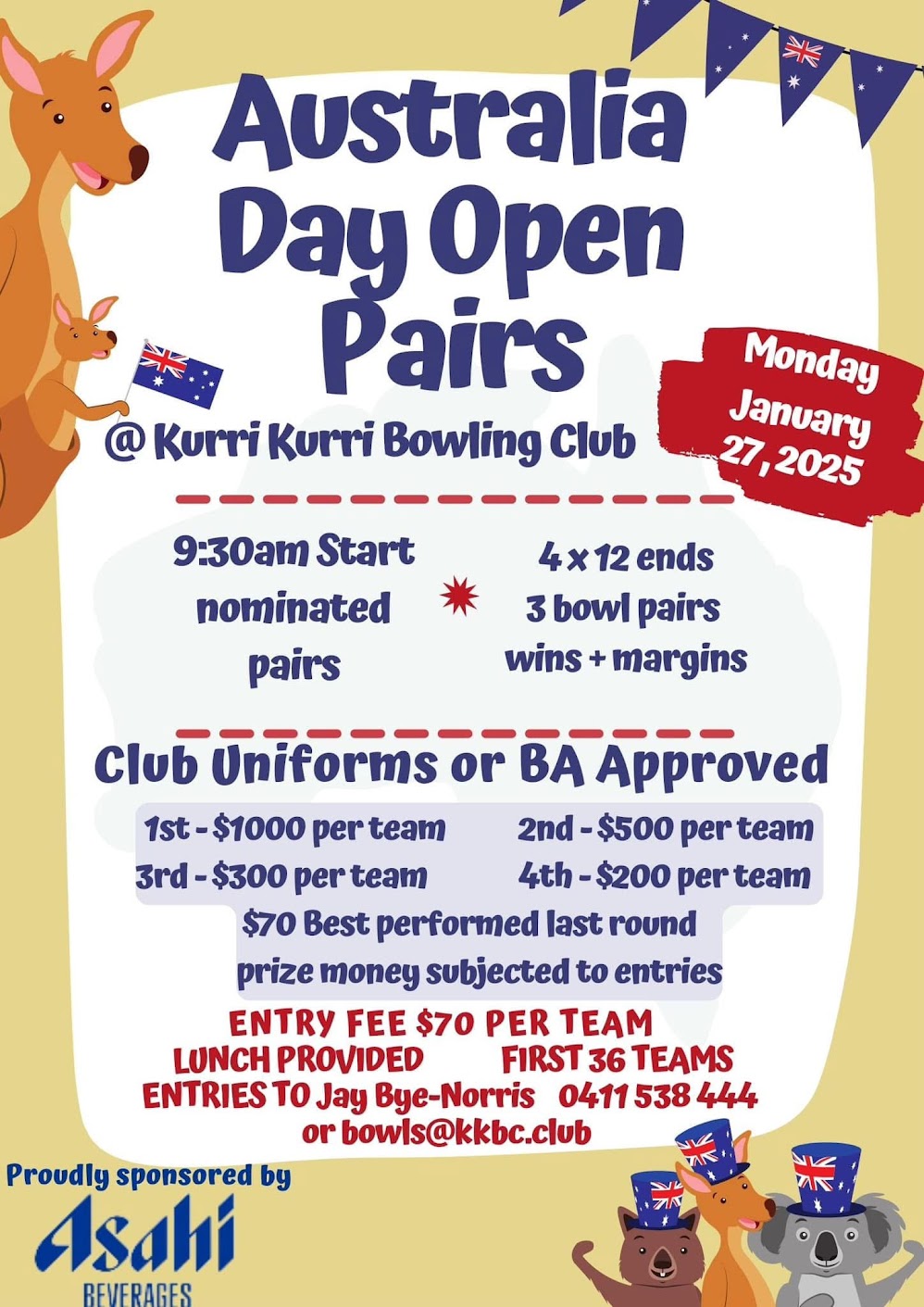 Australia Day Open Pairs