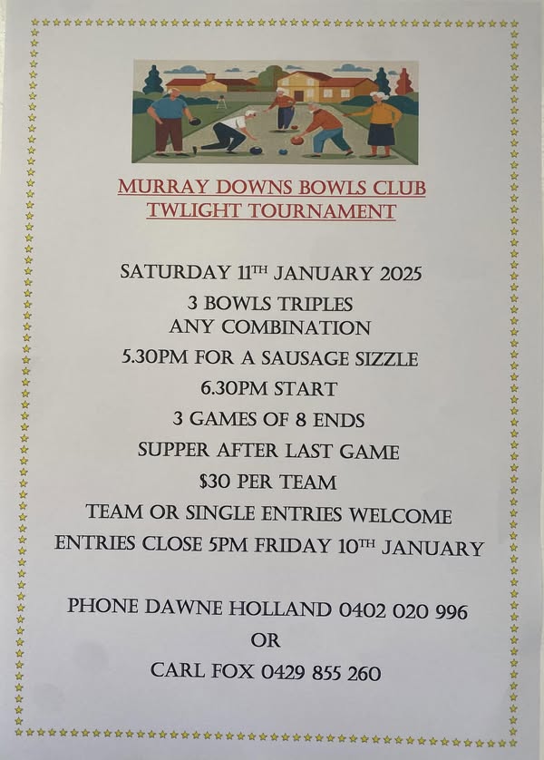 Murray Downs Twilight Tournament flyer
