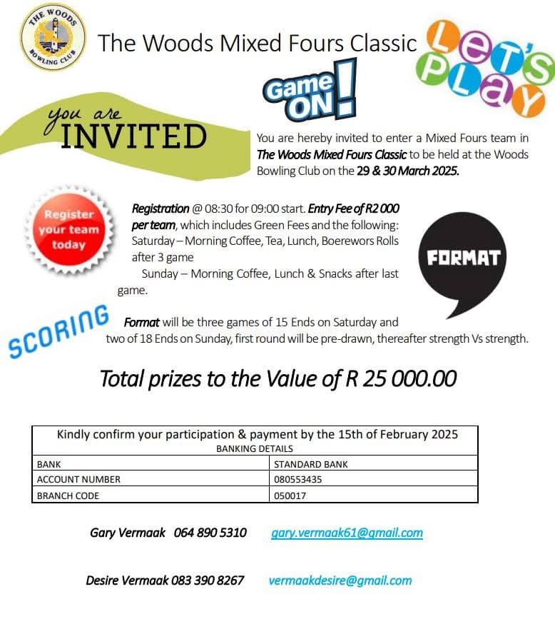 The Woods Mixed Fours Classic flyer