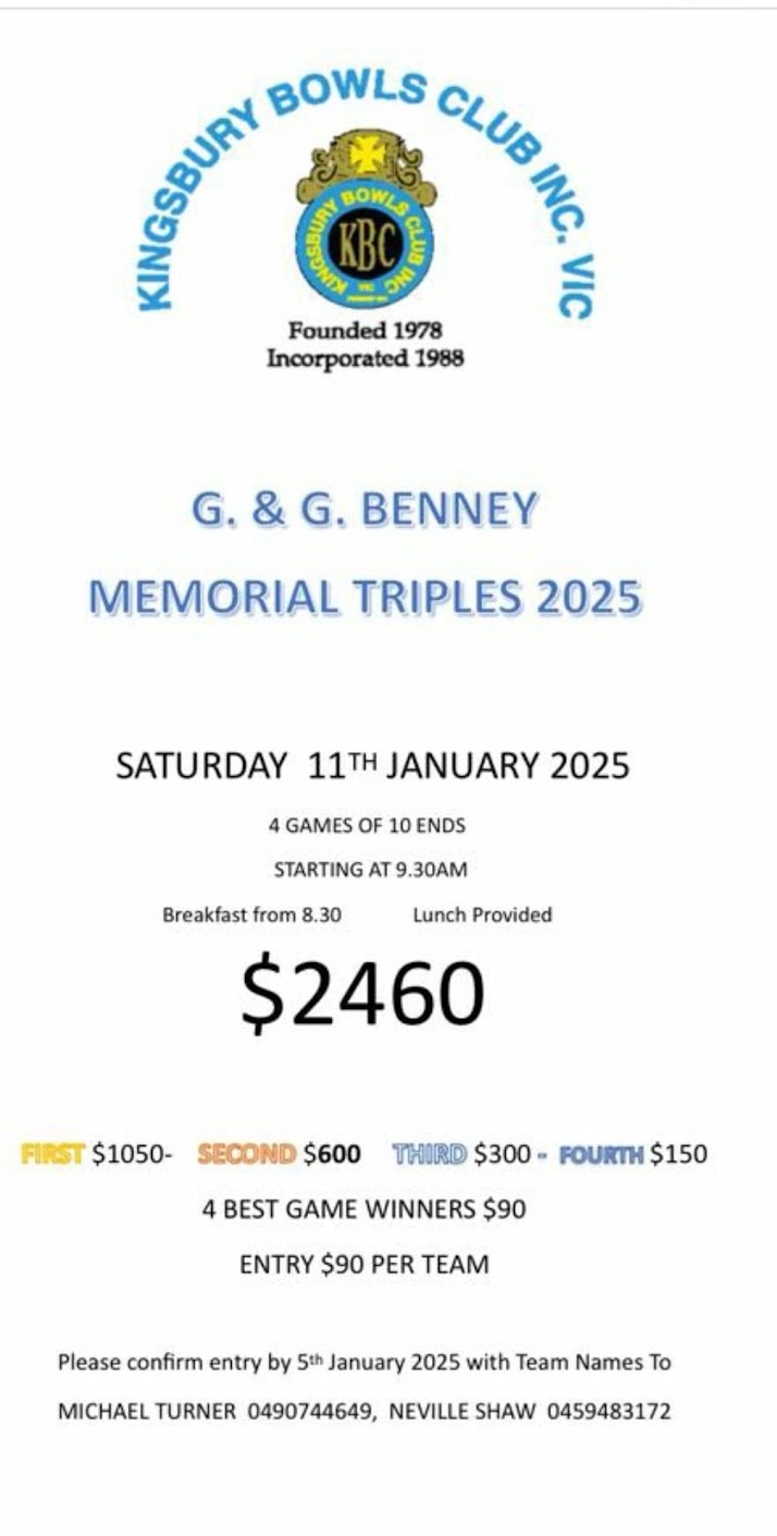 G & G Benney Memorial Triples