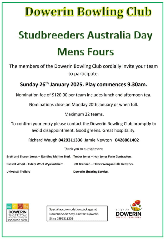 Studbreeders Australia Day Mens Fours