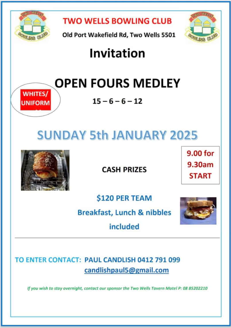Open Fours Medley flyer