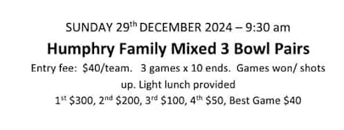 Humphry Family Mixed Pairs flyer