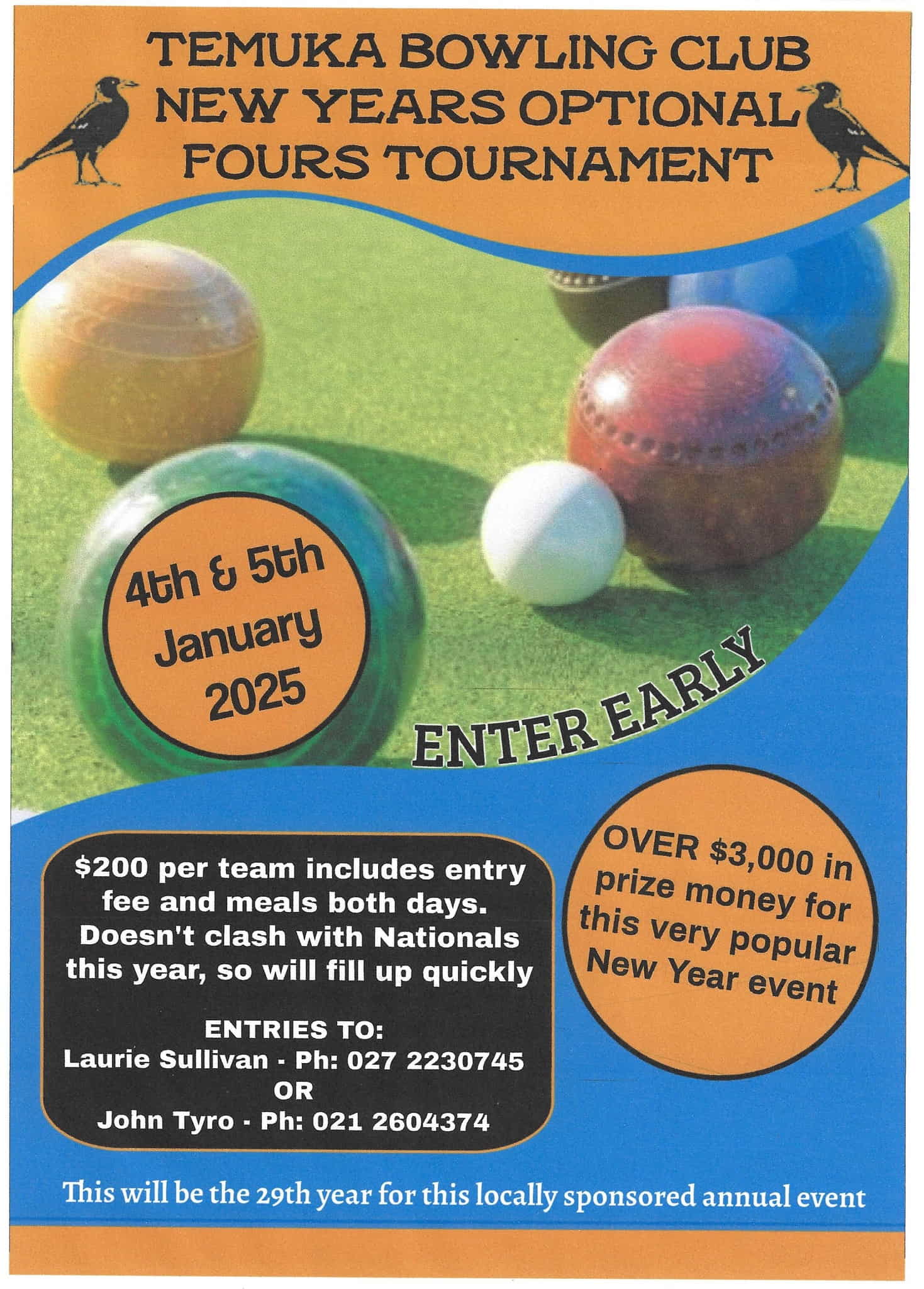 New Years Optional Fours flyer