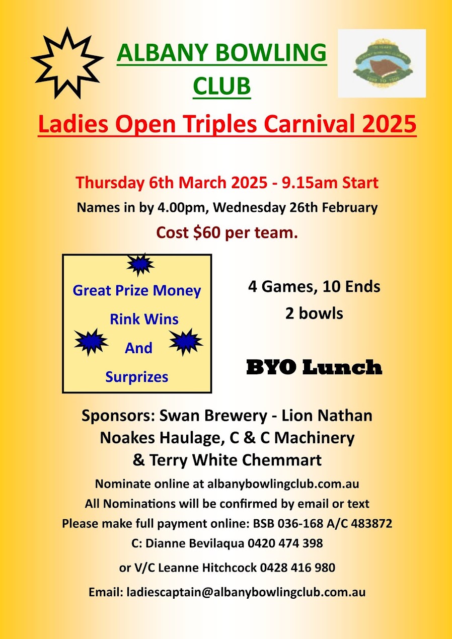 Ladies Open Triples Carnival