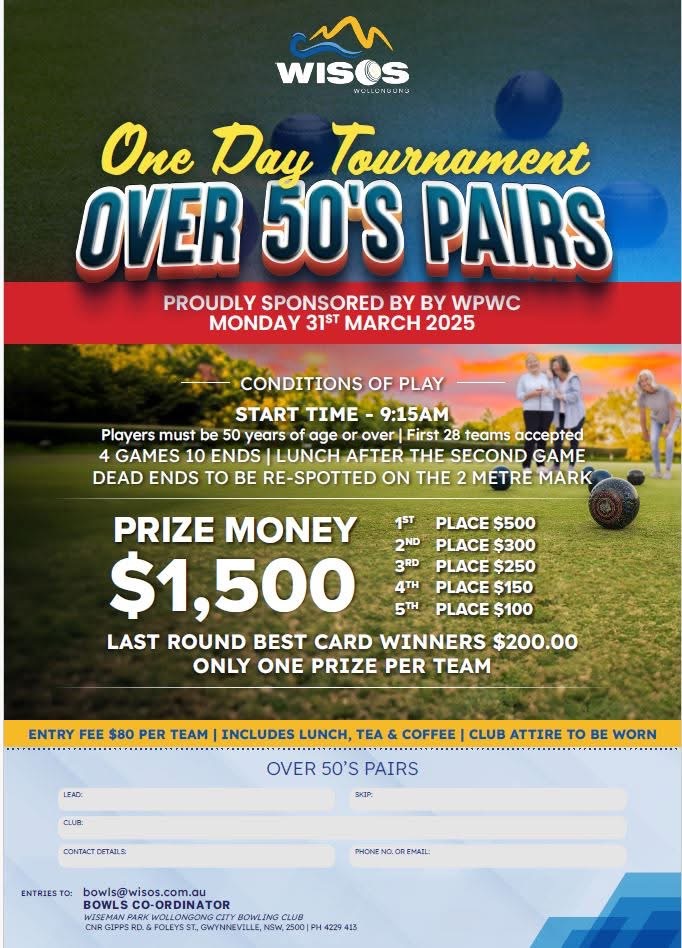 Over 50s Pairs