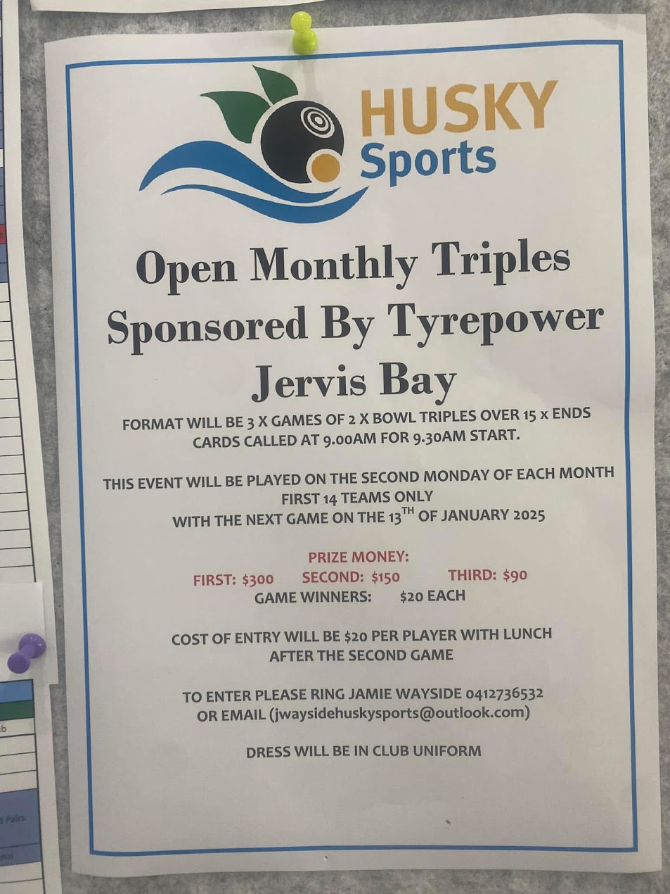 Husky Open Monthly Triples