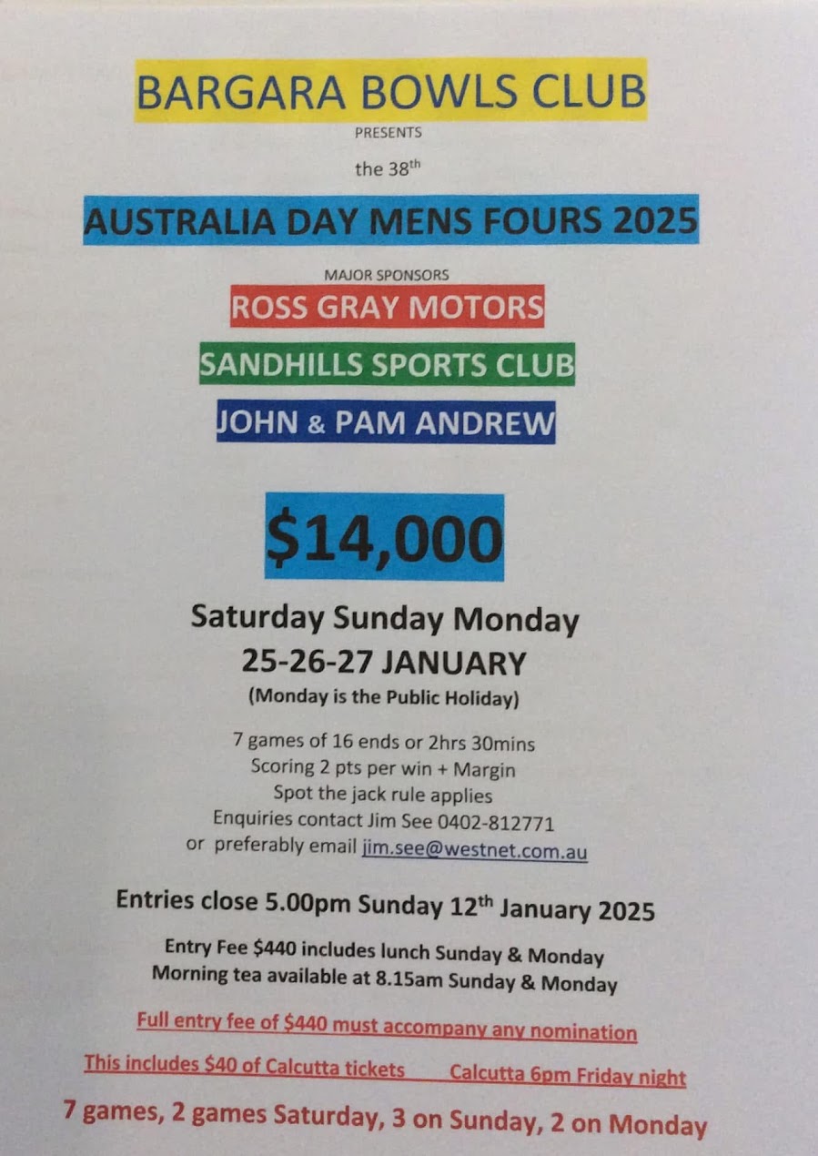 Australia Day Mens Fours