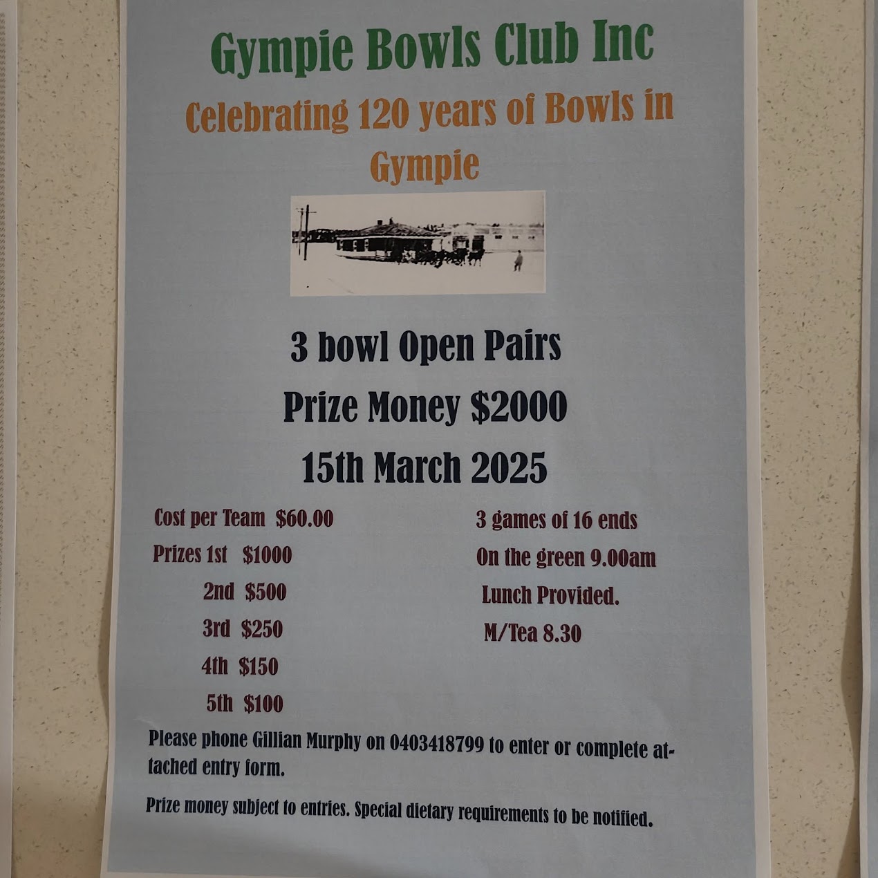 Celebrating 120 Years Open Pairs flyer