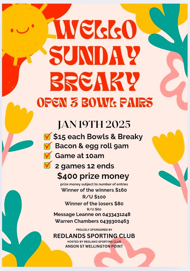 Wello Sunday Breaky flyer