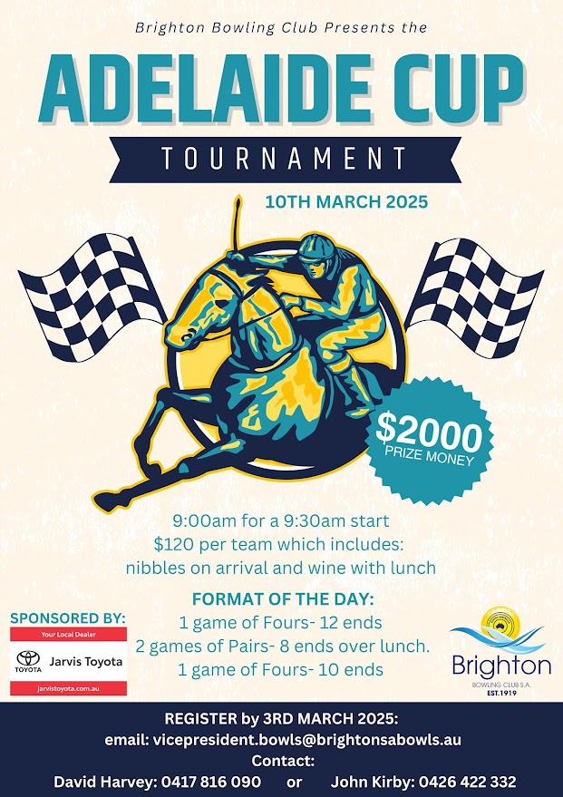 Adelaide Cup Tournament flyer
