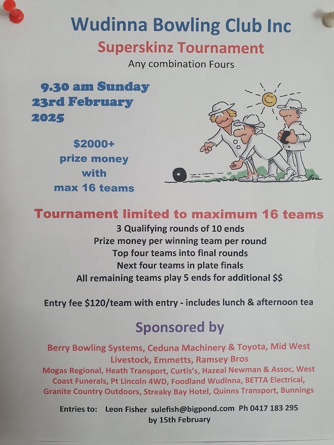 Superskinz Tournament flyer