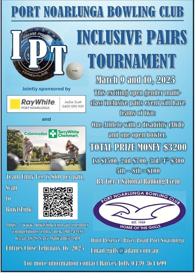 Inclusive Pairs Tournament flyer