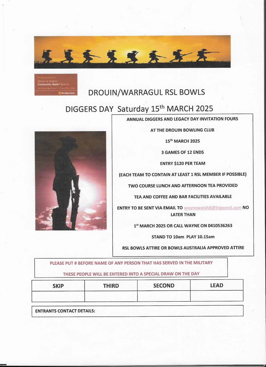 Diggers Day flyer