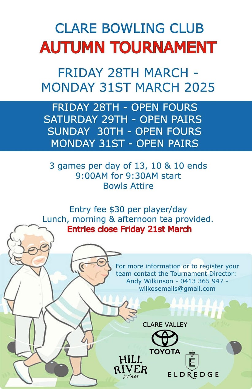 Clare Autumn Tournament flyer