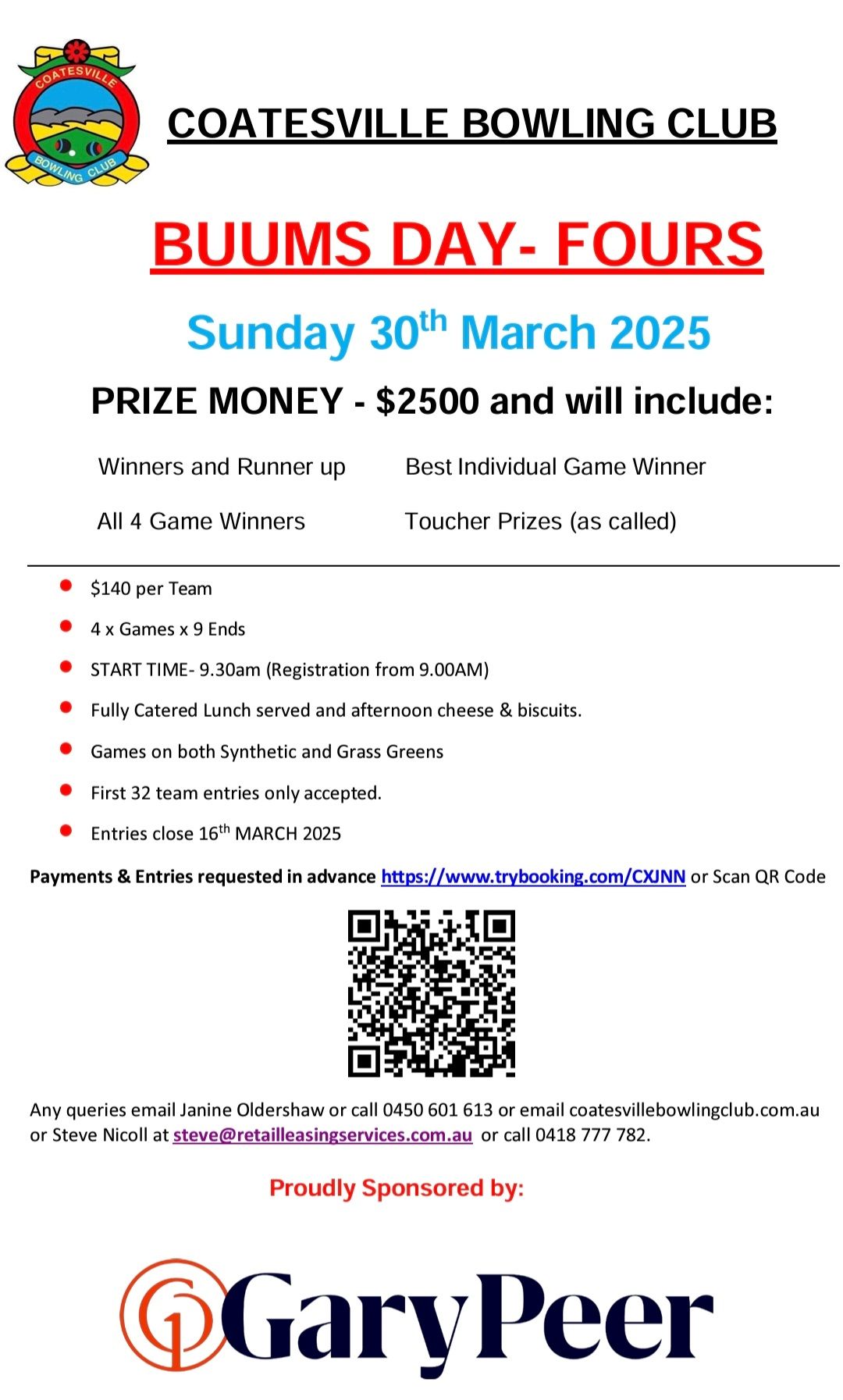 Buums Day Fours flyer