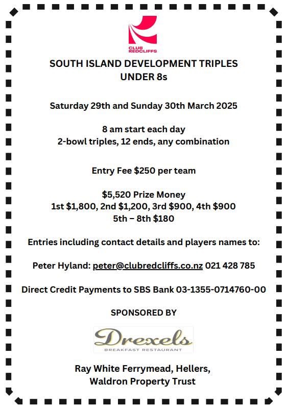 South island Development Triples Under 8s