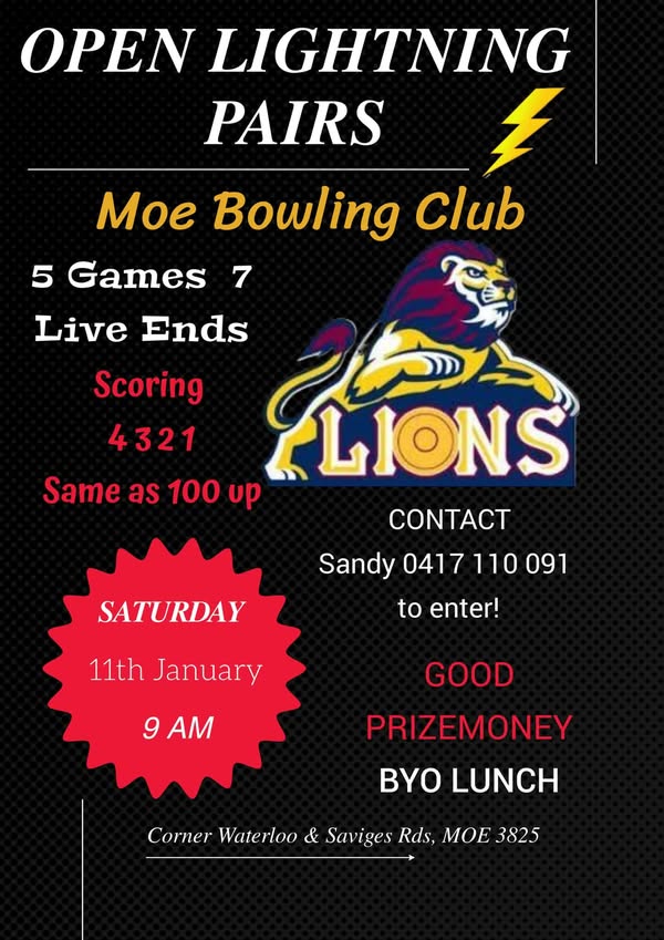 Open Lightning Pairs flyer