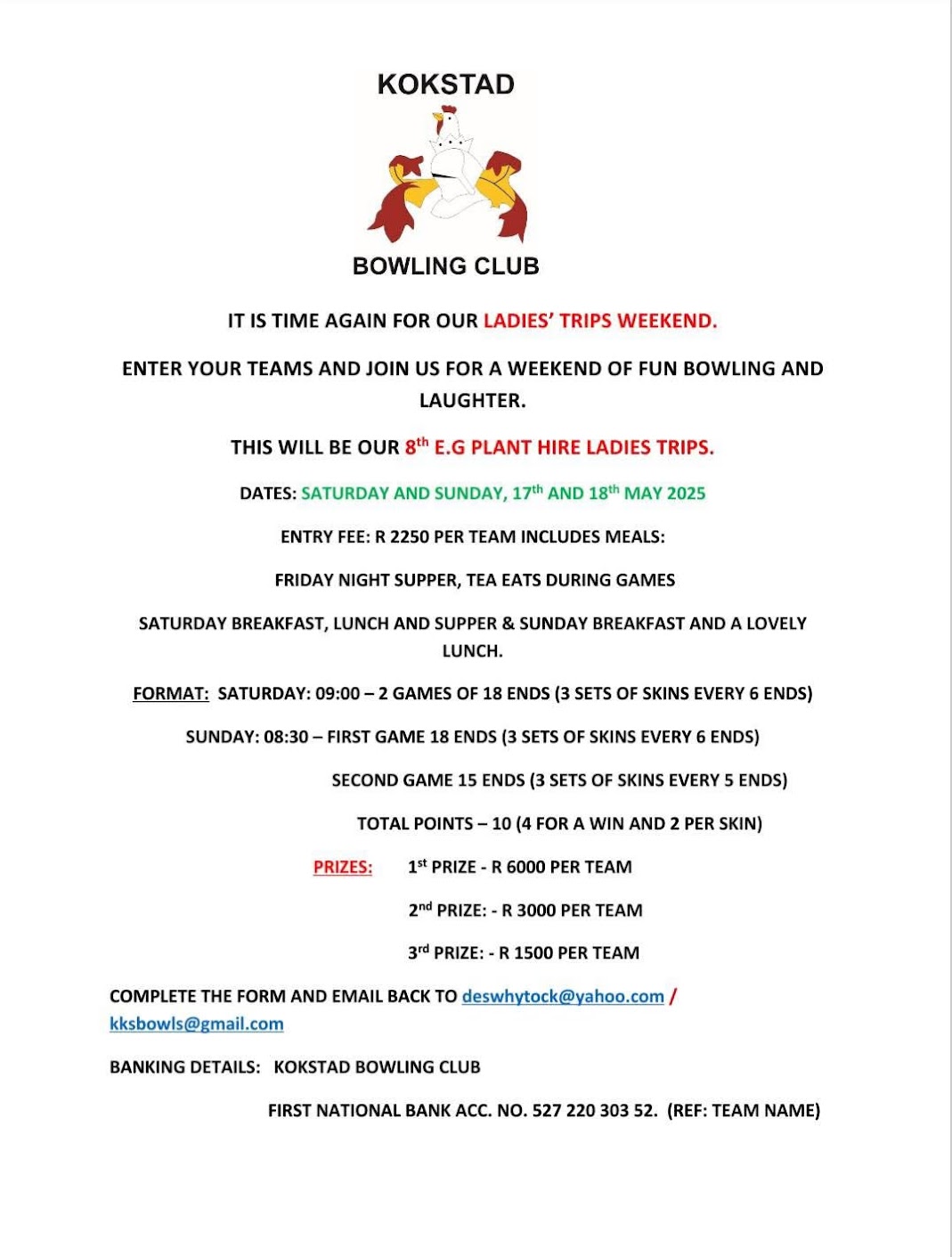 Ladies Trips Weekend flyer